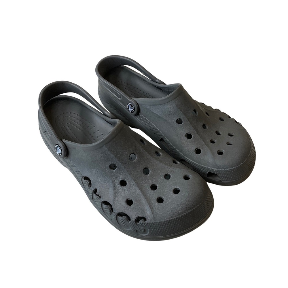 Crocs Baya Grey Men's Slip-On Sandals Clogs Comfort Nurse Healthcare  m10/w12